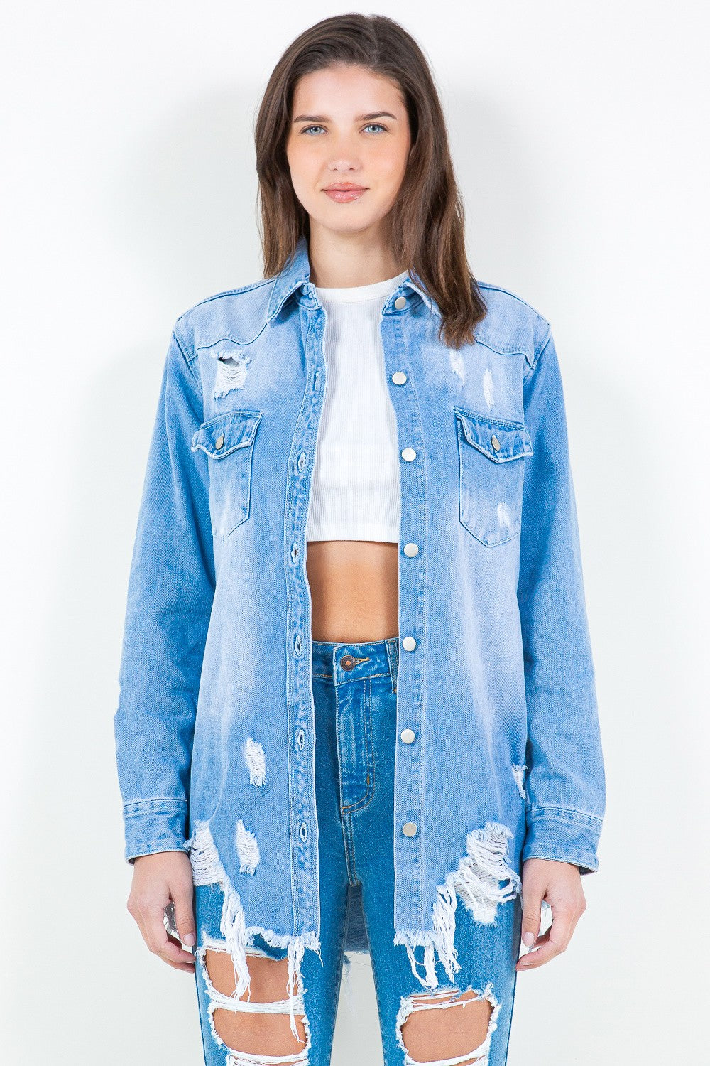 American Bazi Denim Shirt Jacket