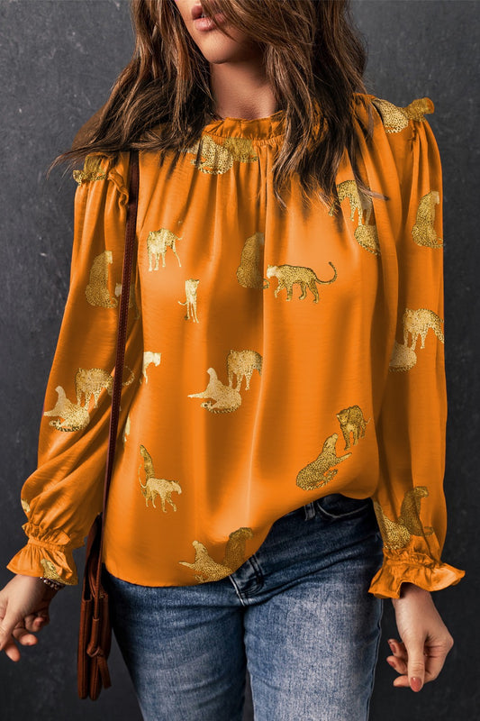 Rosebelle Flounce Sleeve Blouse