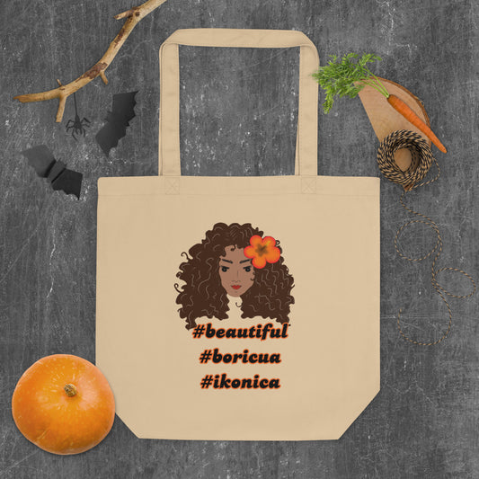 Beautiful, Boricua, Ikonica Eco Tote Bag