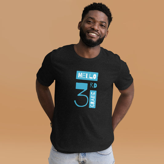 Hello 3rd Grade Unisex Tee