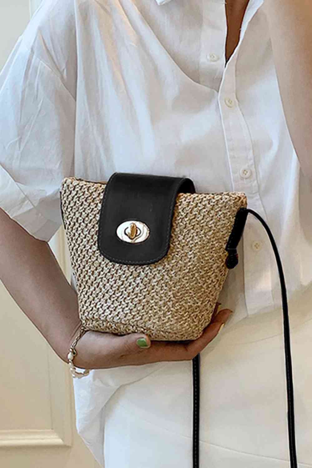 Adored Straw Bucket Bag