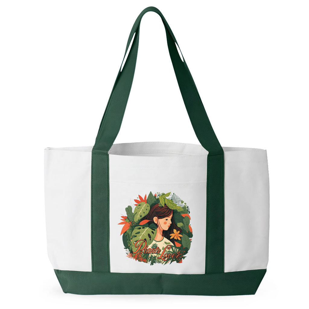 Plant Lover Cruiser Tote Bag - Botanical Shopping Bag - Themed Tote Bag