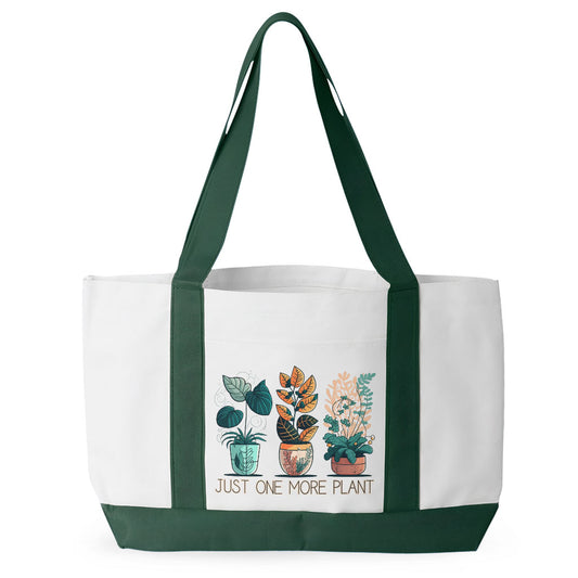 Just One More Plant Cruiser Tote Bag - Funny Shopping Bag - Illustration Tote Bag