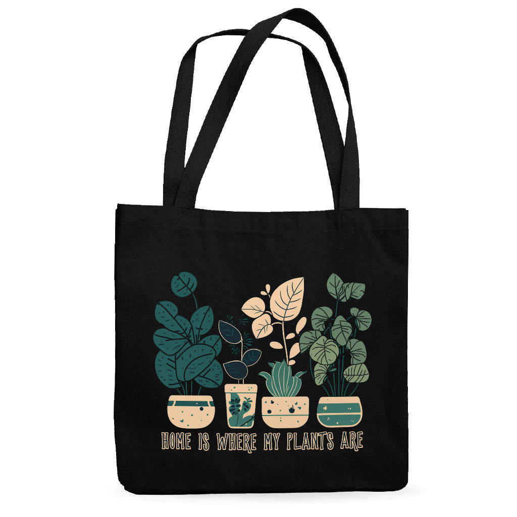 Plant Illustration Canvas Tote Bag - Quote Shopping Bag - Graphic Art Cloth Bag