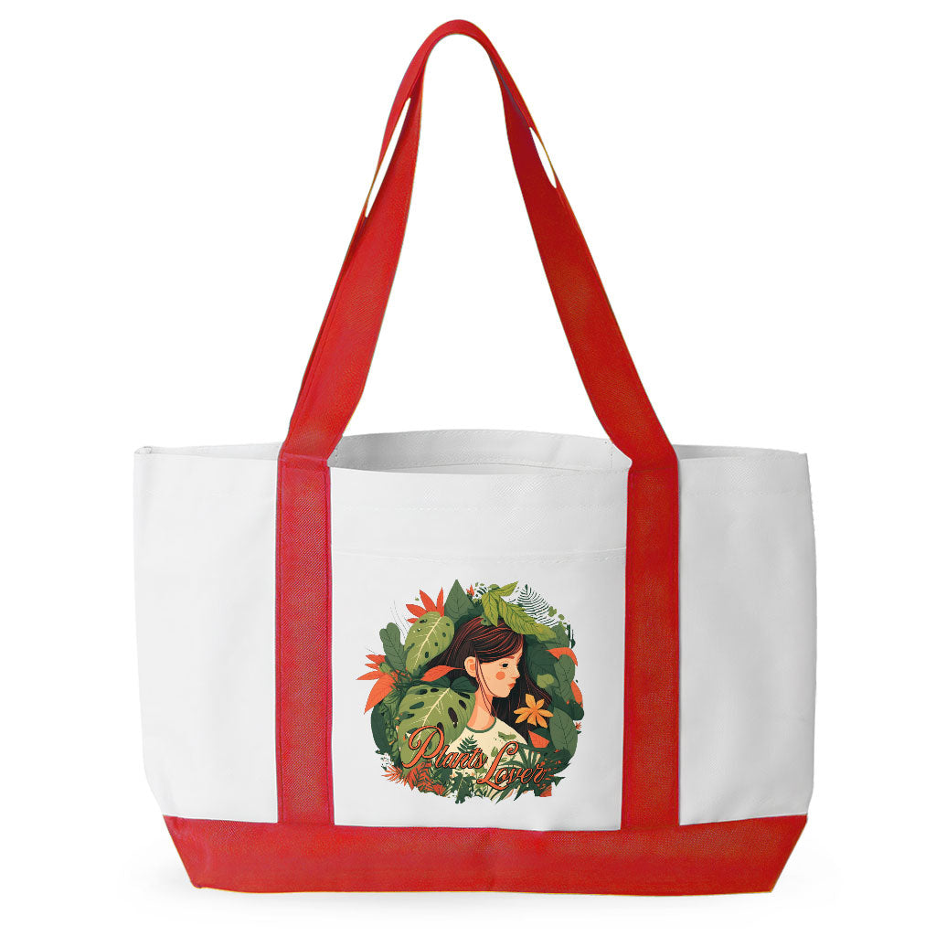 Plant Lover Cruiser Tote Bag - Botanical Shopping Bag - Themed Tote Bag