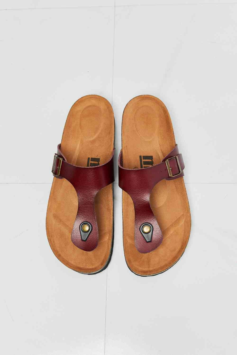 MMShoes Drift Away T-Strap Flip-Flop in Brown