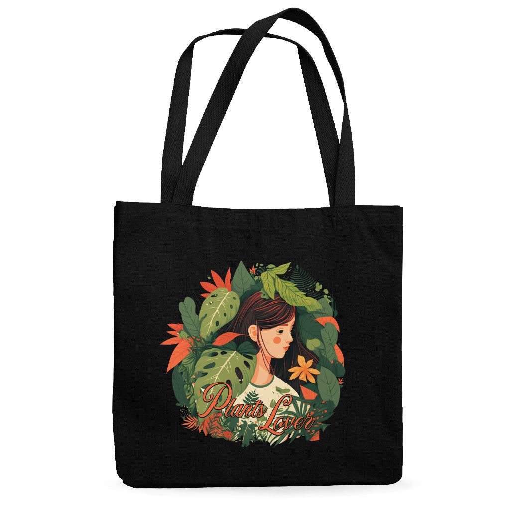 Plant Lover Canvas Tote Bag - Botanical Shopping Bag - Themed Cloth Bag