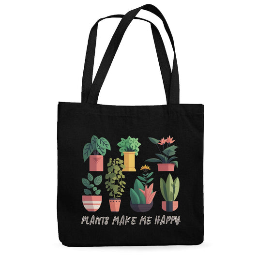 Plant Graphic Canvas Tote Bag - Cute Art Shopping Bag - Cool Design Cloth Bag