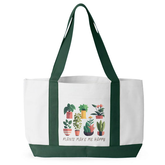 Plant Graphic Cruiser Tote Bag - Cute Art Shopping Bag - Cool Design Tote Bag