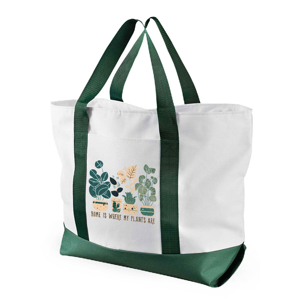 Plant Illustration Cruiser Tote Bag - Quote Shopping Bag - Graphic Art Tote Bag