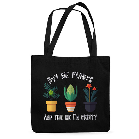 Plant Design Canvas Tote Bag - Funny Quote Shopping Bag - Graphic Cloth Bag