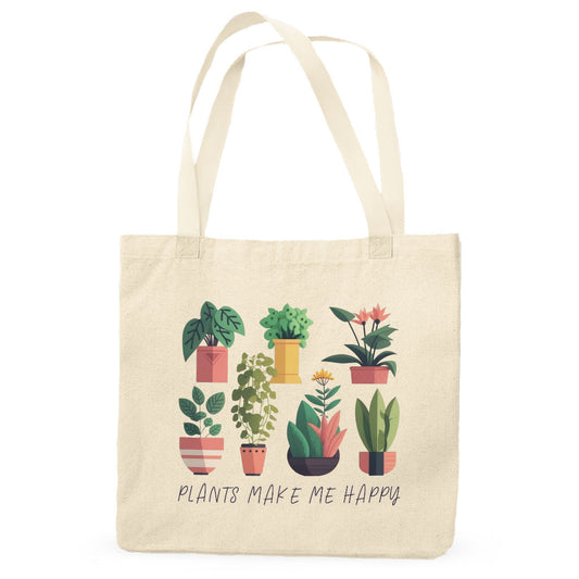 Plant Graphic Organic Tote Bag - Cute Art Cotton Tote Bag - Cool Design Shopping Bag