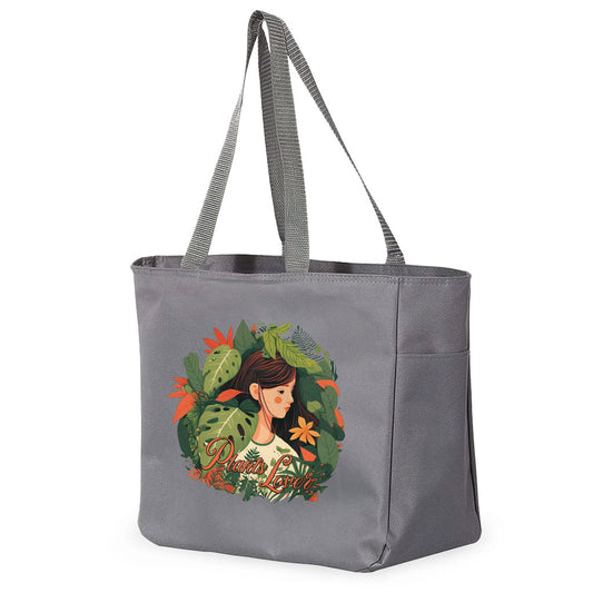 Plant Lover Tote Bag with Pocket - Botanical Shopping Bag - Themed Tote Bag