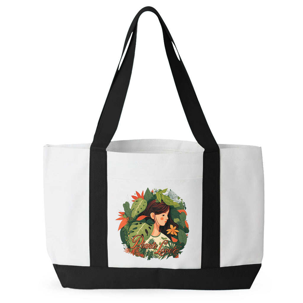 Plant Lover Cruiser Tote Bag - Botanical Shopping Bag - Themed Tote Bag