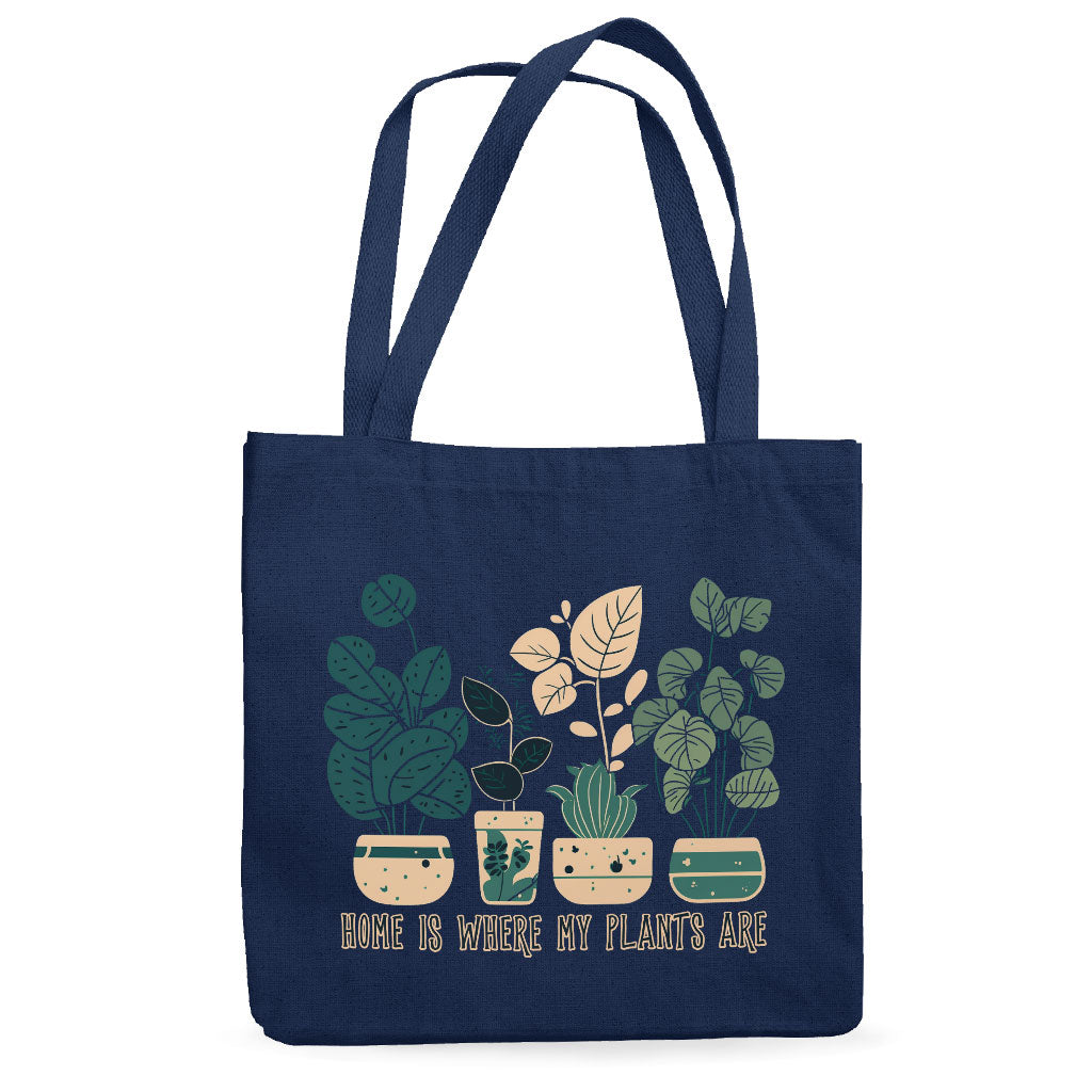 Plant Illustration Canvas Tote Bag - Quote Shopping Bag - Graphic Art Cloth Bag