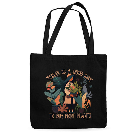 Plant Themed Canvas Tote Bag - Floral Shopping Bag - Cool Cloth Bag